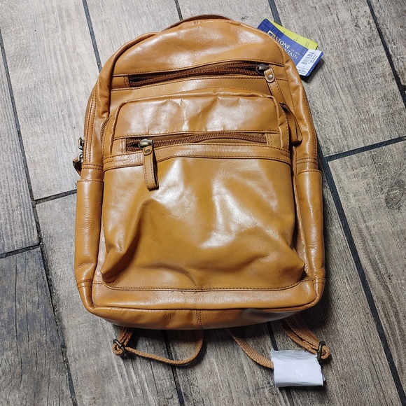 NWT Stone Mountain Unisex Brown Leather Backpack - Picture 13 of 13